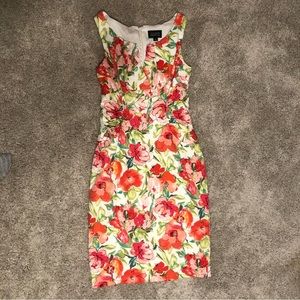 Floral 90s midi dress